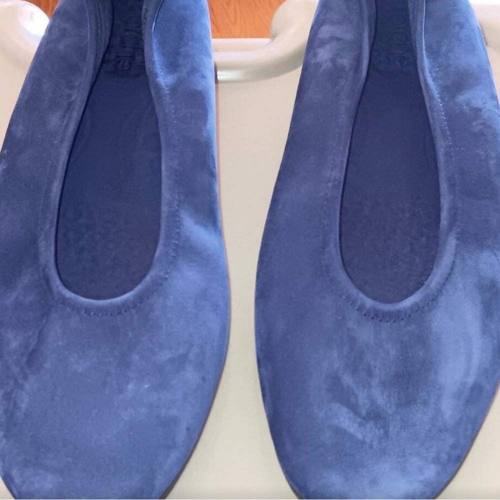 Arche Blue Nubuck Leather Ballet Flats US size 8, EUR 39, Pre-loved condition